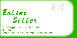 balint siller business card